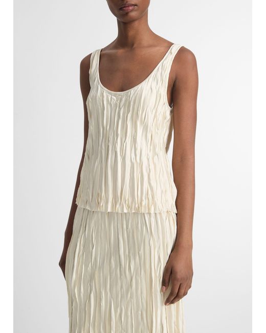 Vince Natural Crushed Tank Top