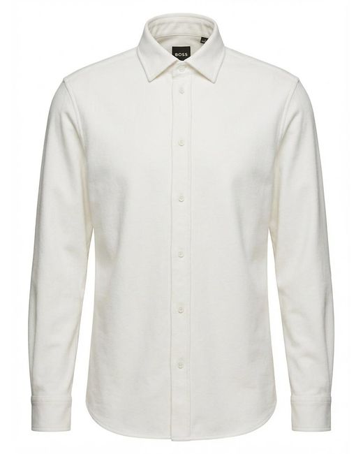 Gucci White Gg Cotton Denim Jacquard Shirt for men