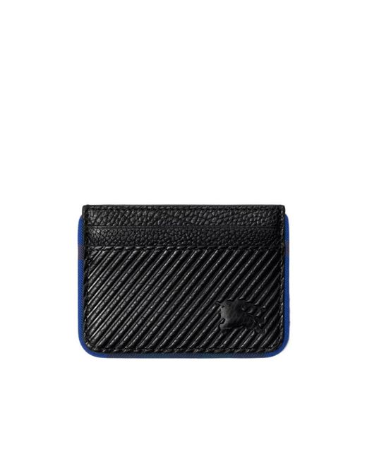 Burberry Black Heritage Equestrian Knight Motif Card Case for men