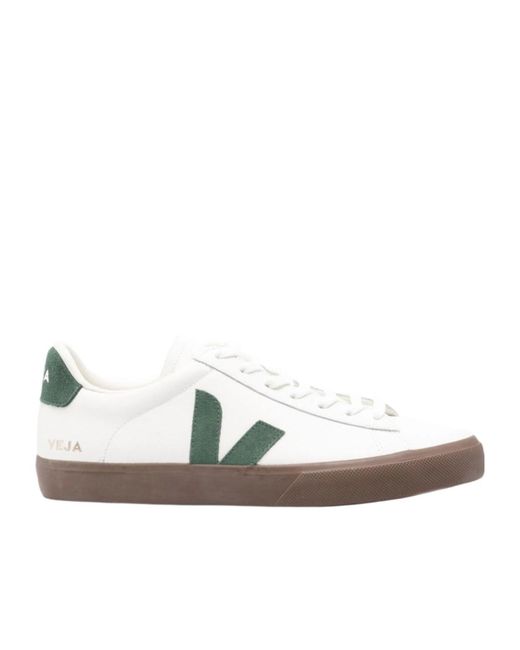 Veja White Campo Lace-Up Sneakers for men