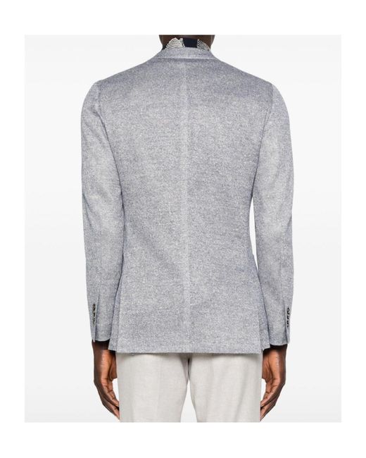 Lardini Blue Single-Breasted Buttoned Blazer for men