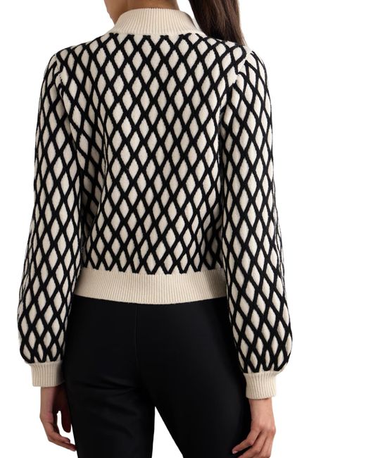 Perfect Moment Black Wool And Cashmere Blend Jacquard Sweater