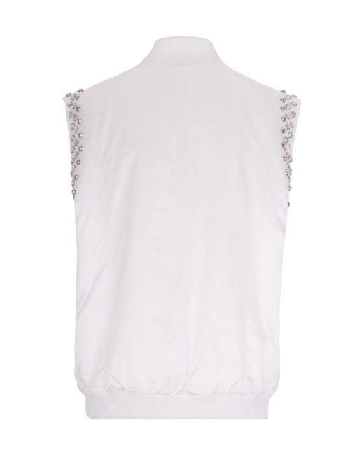 P.A.R.O.S.H. White Sleeveless Vest