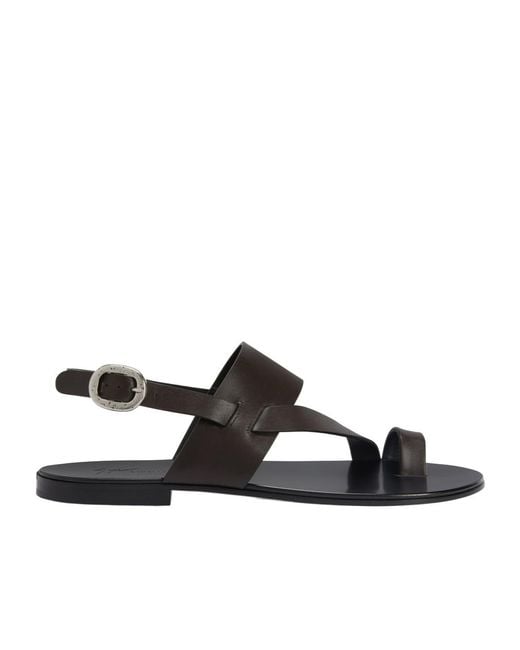 Giuseppe Zanotti Black Hezra Thong Sandals for men