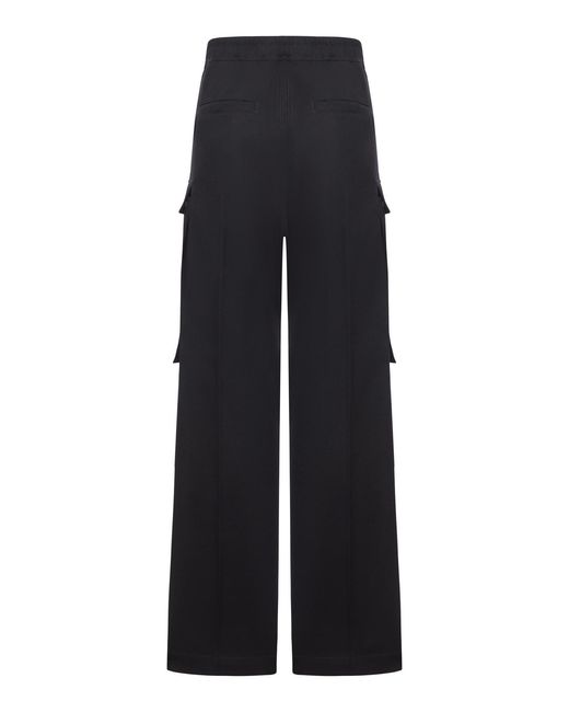 Rick Owens Blue Drawstring Wide Leg Trousers for men