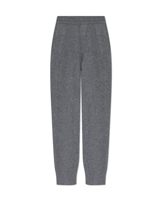 Lisa Yang Gray Beaumont Knitted Trousers for men