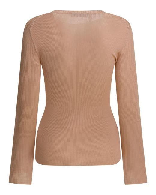 Prada Brown Long-Sleeved Crewneck Jumper