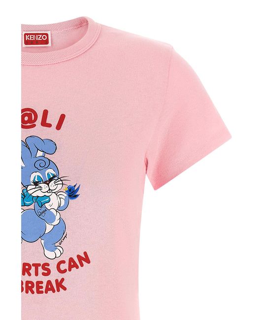 KENZO Pink Cartoon T-Shirt