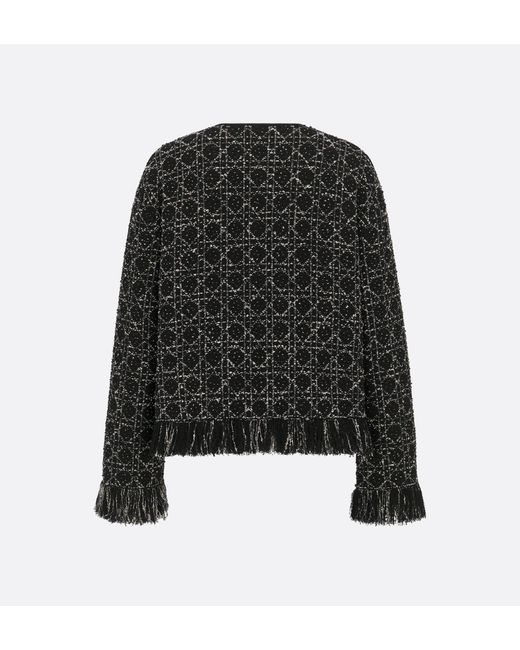 Dior Black Macrocannage Regular-Fit Jacket