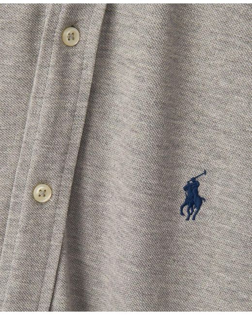 Polo Ralph Lauren Gray Logo Embroidered Shirt for men