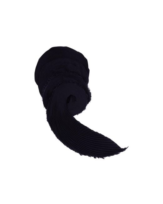 Issey Miyake Blue Plissé-Effect Scarf