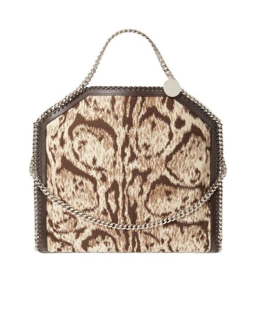 Stella McCartney Metallic Falabella Cloud Leopard Fold-Over Tote Bag