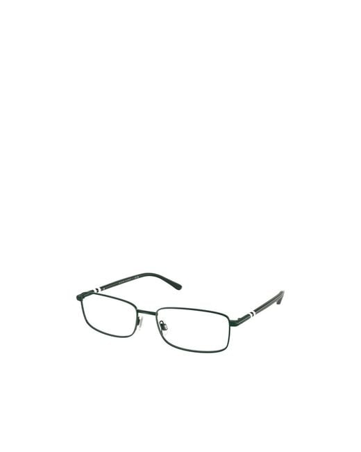 Polo Ralph Lauren White Eyewear Rectangular Frame Glasses for men