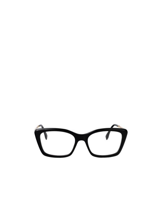 Fendi White Eyewear Rectangular Frame Glasses