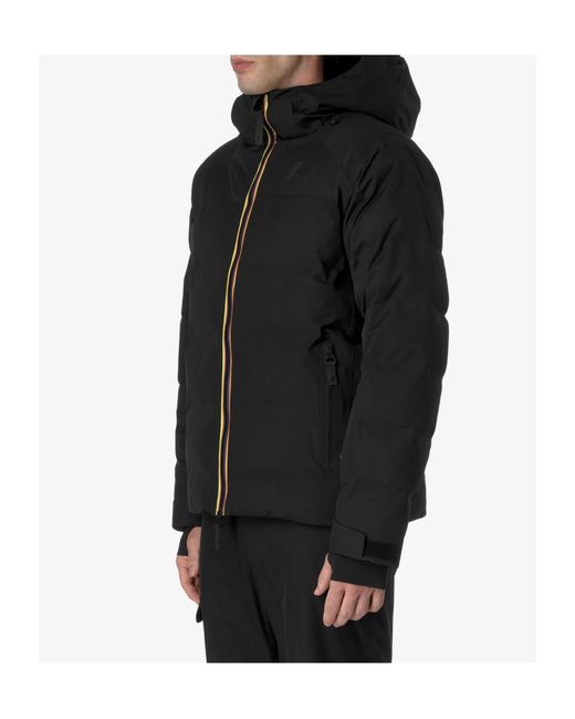 K-Way Black Zip-Up Hooded Jacket for men
