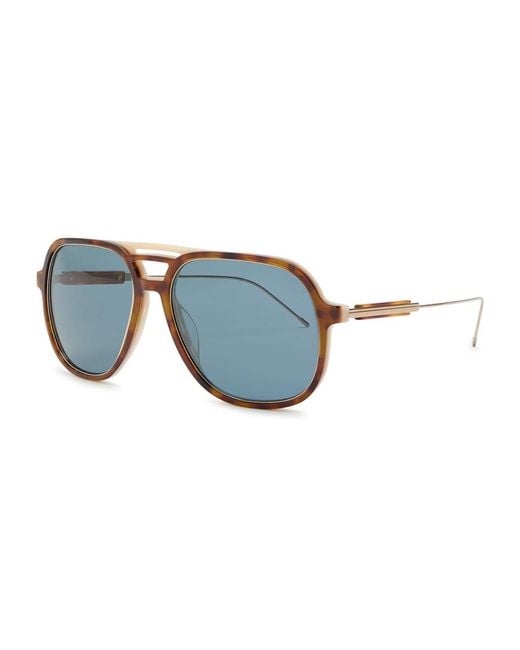 Brunello Cucinelli Blue Aviator-Style Sunglasses for men