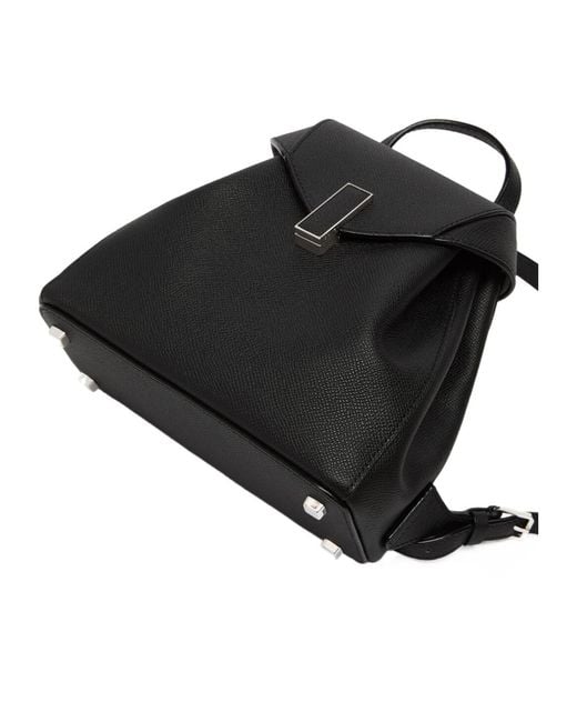 Valextra Black Iside Backpack Mini