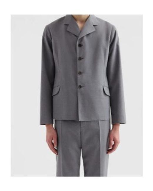 Jil Sander Gray Jacket 109 Single-Breasted Blazer for men