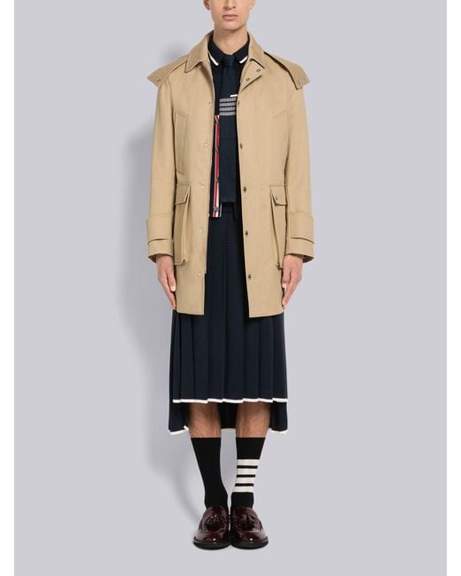 Thom Browne Natural Rwb-Stripe Parka Coat for men