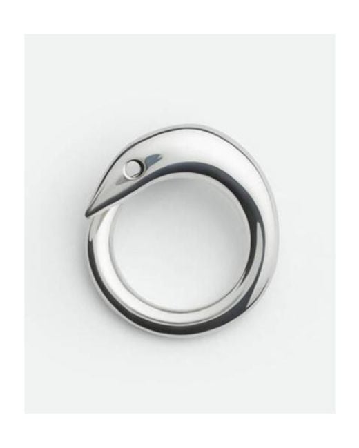 Bottega Veneta White Sardine Ring