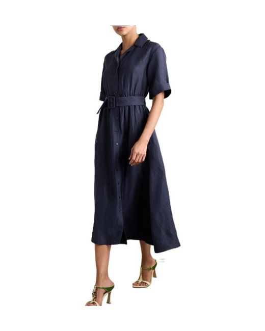 Rosie Assoulin Blue Simple Shirt Dress