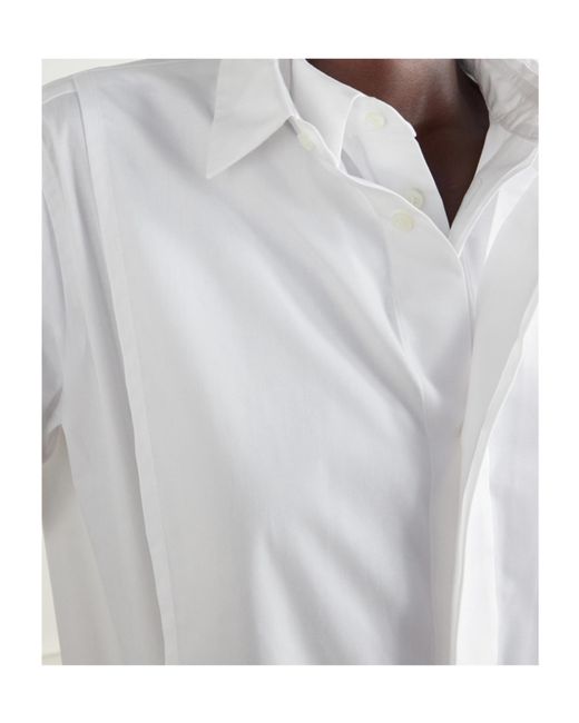 Sacai White Long-Sleeved Shirt