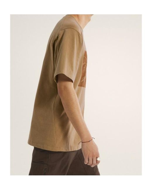 Arc'teryx Natural Kragg Cotton Lithographica Shirt Ss for men