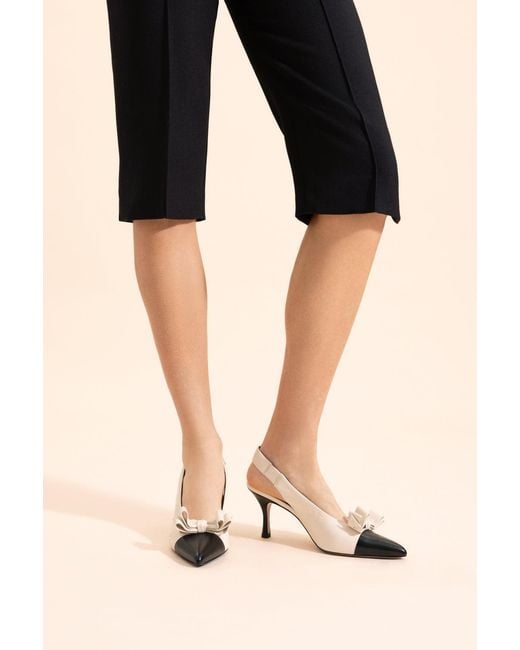 Chloé Metallic Chloé Bow Slingback Heeled Pumps