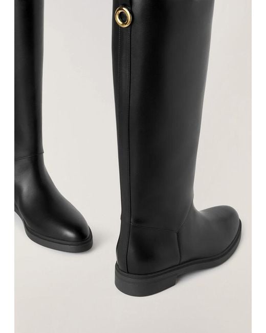 Loro Piana Black Kilda Round-Roe Boots
