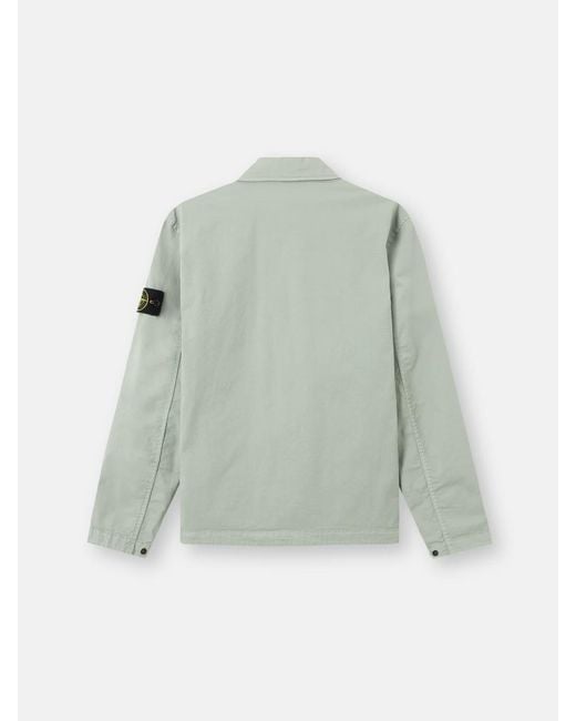 Stone Island Green Compass Badge Overshirt for men