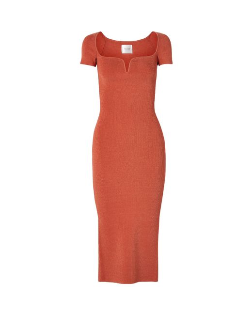 Galvan Red Short Sleeve Dress