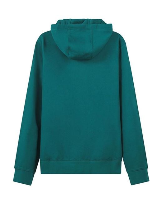EA7 Green Logo Pattern Hoodie for men