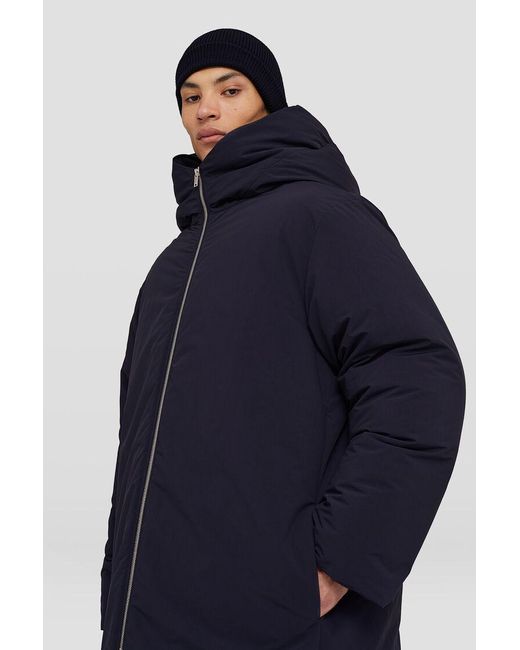 Jil Sander Blue Zipper Long Style Down Jacket