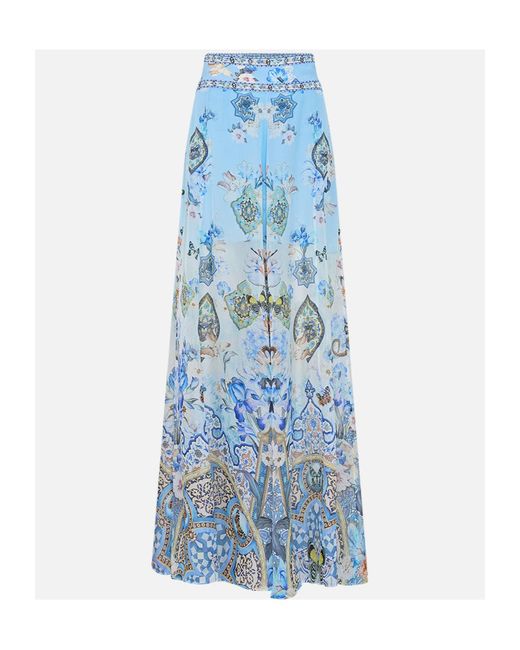 Camilla Blue Zippered Casual Pants