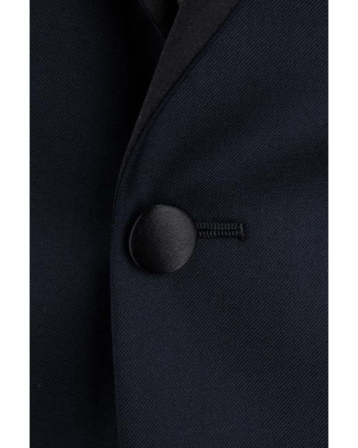 Emporio Armani Blue Virgin Wool Blazer for men