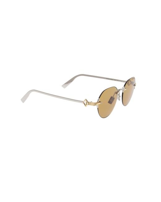 Dior Metallic Eyewear Oval Frame Sunglasses for men