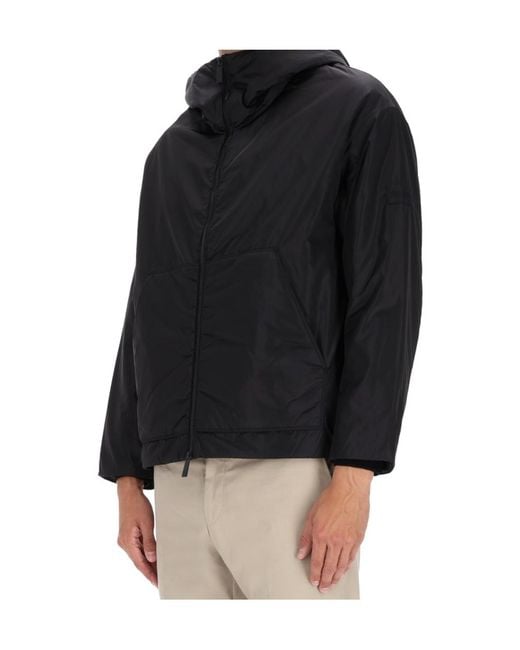 Premiata Black Hooded Zip-Up Jacket for men