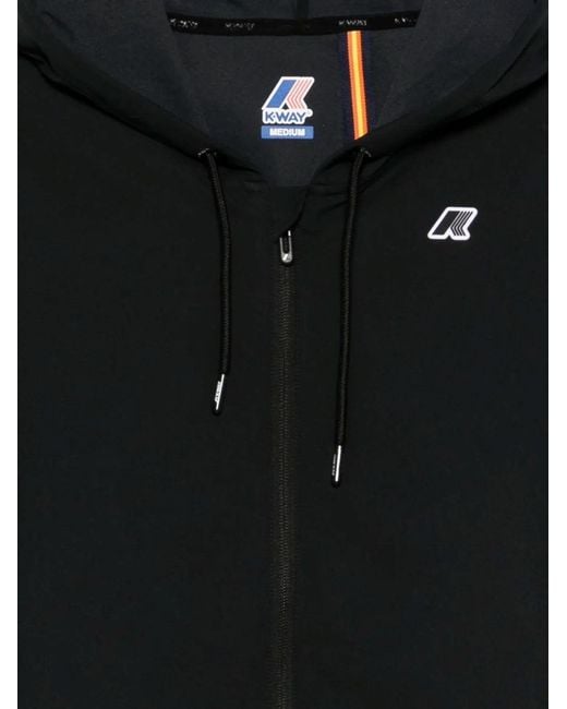 K-Way Black Zip-Up Hooded Jacket for men