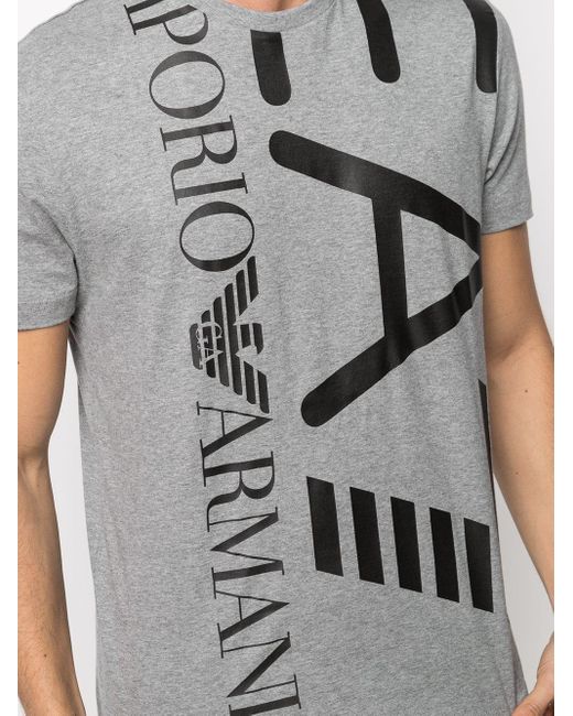 EA7 Gray Ea7 Print T-Shirt for men