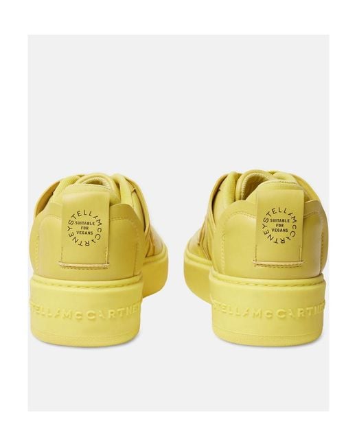 Stella McCartney Yellow S-Wave Lace-Up Sneakers
