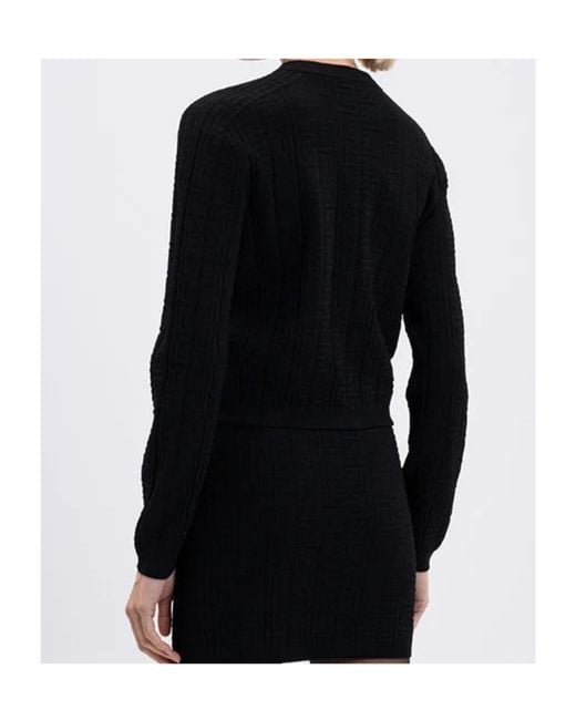 Balmain Black V-Neck Buttoned Cardigan