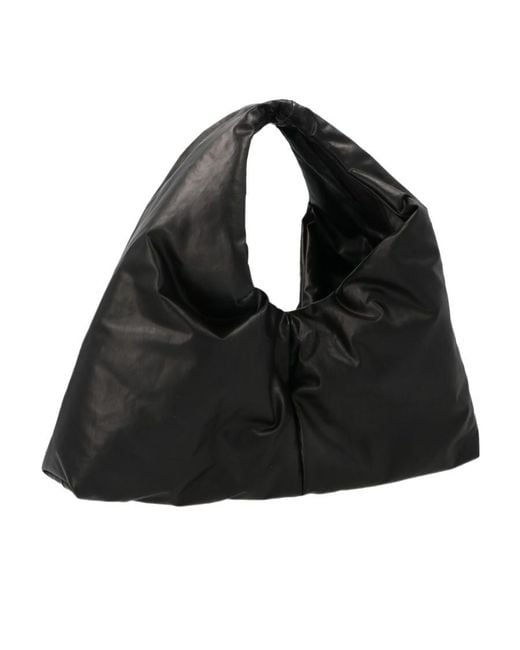 Kassl Black Anchor Drawstring Shoulder Bag