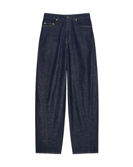 Givenchy Blue Logo Patch Cocoon-Leg Jeans