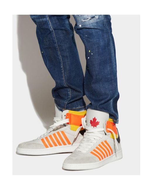 DSquared² White High-Top Sneakers for men