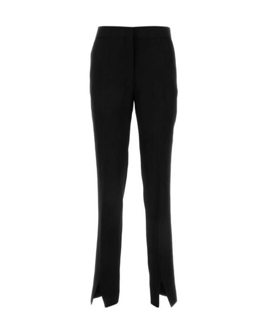 Jil Sander Black Casual Pants With Slit Hem