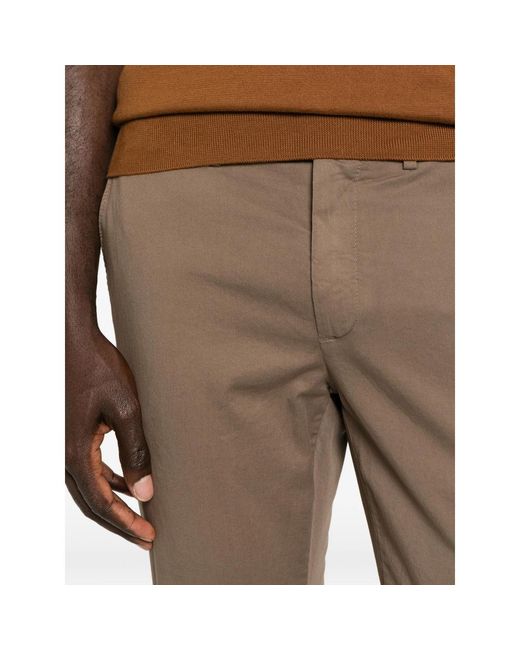 Canali Gray Casual Pants With Belt Loops for men