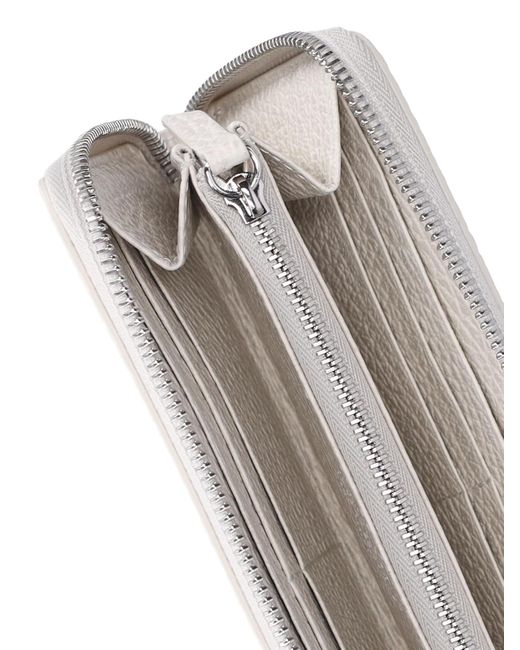 Maison Margiela White Four-Stitch Zip-Around Wallet