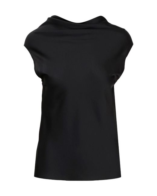 Philosophy Di Lorenzo Serafini Black Drape Front Blouse