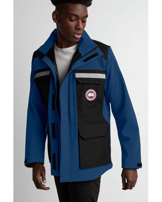 Canada Goose Blue Logo Decal Pocket Casual Jacket for men