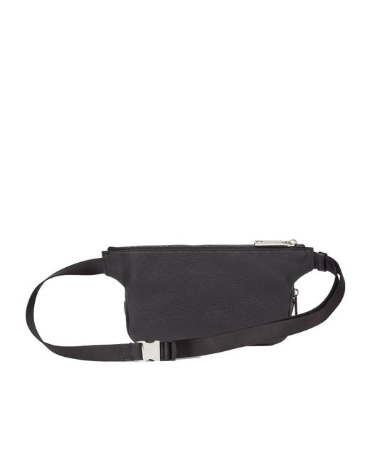 Fendi Black Logo Embossed Belt Bag for men
